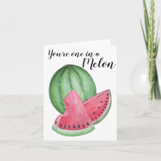 Sie sind eins in einer Melone Gruß-Karte Karte