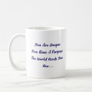Sie sind einzigartig - die Welt braucht Sie - Blau Kaffeetasse