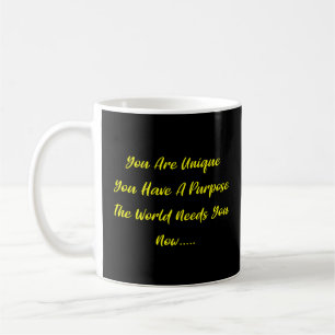 Sie sind einzigartig - die Welt braucht Sie - gelb Kaffeetasse