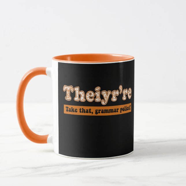 Sie sind Englischlehrerin Grammar Police Tasse (Links)