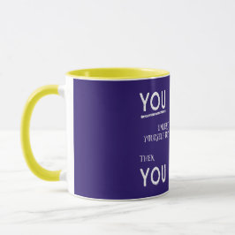Sie sind es sei denn… lila/gelbe Tasse von