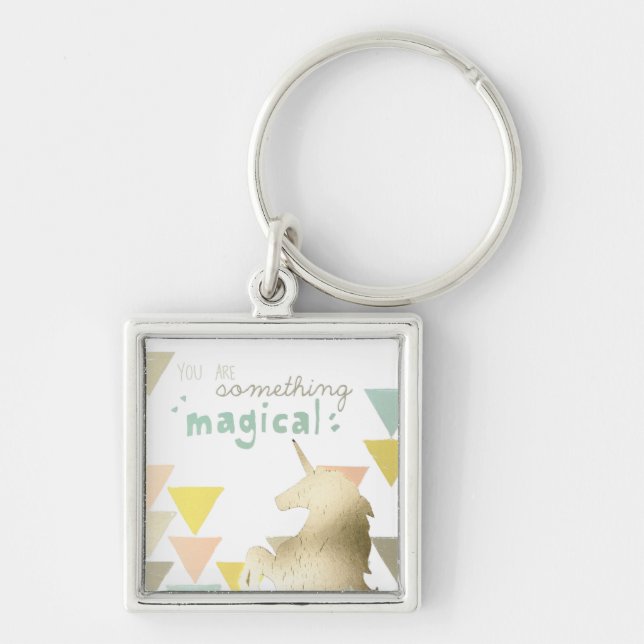 Sie sind etwas Magisches Gold Unicorn Schlüsselanhänger (Vorne)