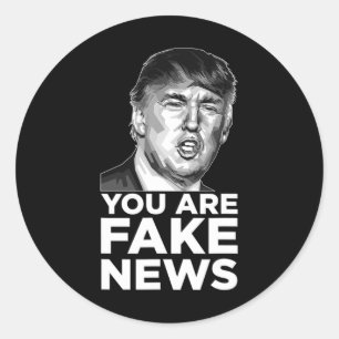 Sie sind Fake News - Präsident Trump Sarkastische Runder Aufkleber