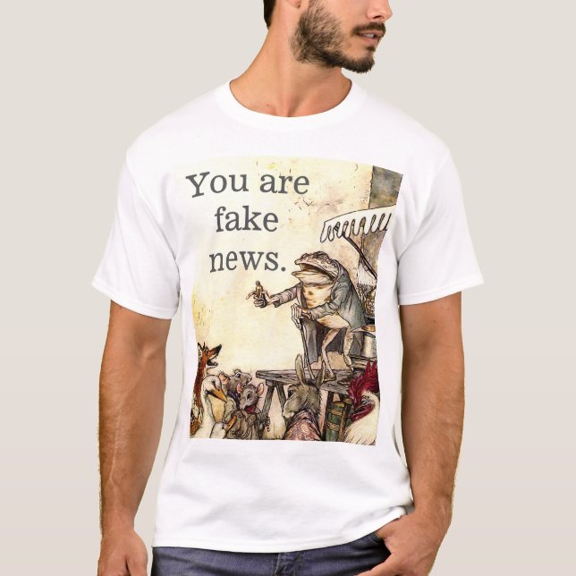 "Sie sind Fakenachrichten" Trumpfsatire T-Shirt (Vorderseite)