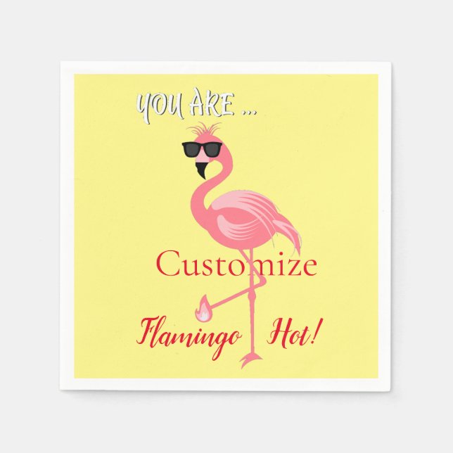 Sie sind Flamingo Hot Thunder_Cove Serviette (Vorderseite)