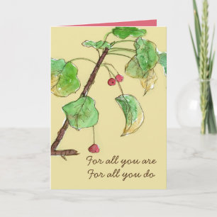 Sie sind für alles, was Sie tun, dankbar Karte