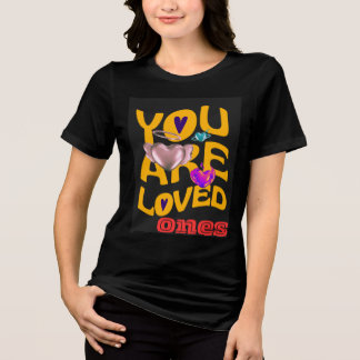 Sie sind geliebt - inspirierende Typografie Tri-Blend Shirt