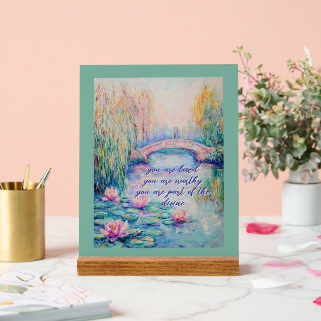Sie sind geliebt Monet Inspirierten Akryllische Ze Acrylschild (Hochzeit)