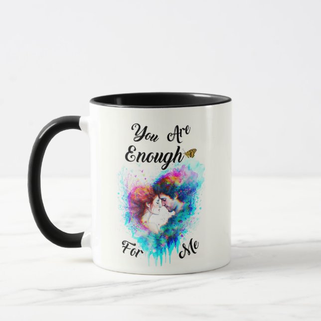 Sie sind genug für mich Bestie Couple Liebe Valent Tasse (Links)