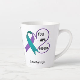 "Sie sind genug" Heilung Hoffnung Minimalistisches Milchtasse