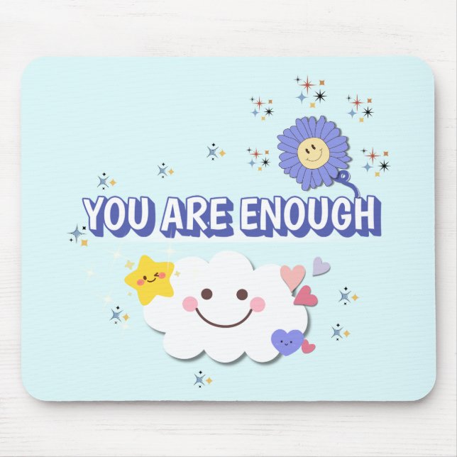 Sie sind genug - Minze Blume Mousepad (Vorne)