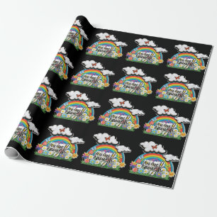 Sie sind genug Regenbogenschmetterlinge für Blume Geschenkpapier