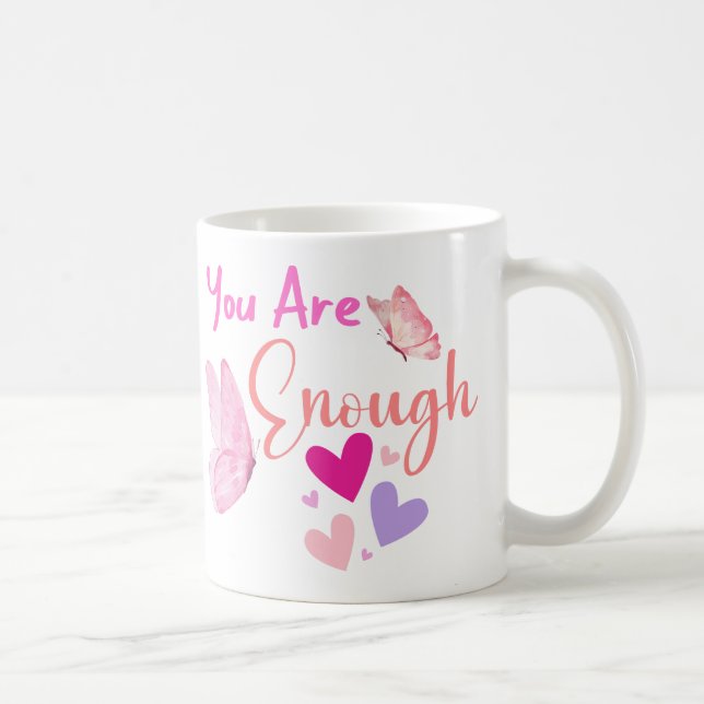 Sie sind genug, rosa Schmetterling Tasse, die best Kaffeetasse (Rechts)