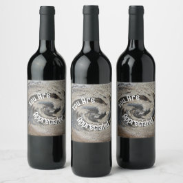 Sie sind geschätzt Rustikal Brown Mosaik Mitarbeit Weinetikett