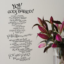 SIE SIND GOTTES BELOVED CELEBRATE WALL DECAL Opaqu