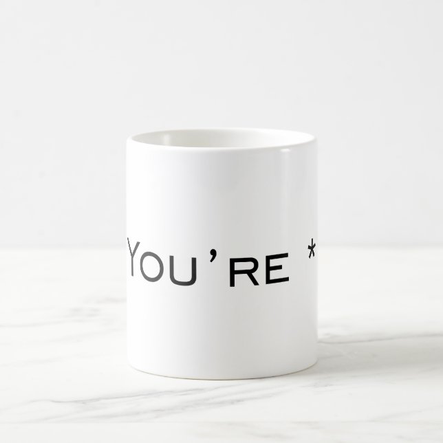 Sie sind - Grammatik-Korrektur Kaffeetasse (Mittel)