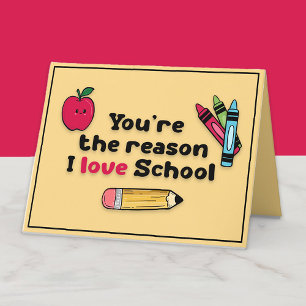 Sie sind Grund I Liebe Lehrer Wertschätzung Dankeskarte