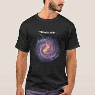Sie sind hier Astronomie Milchstraße Sonnensystem  T-Shirt