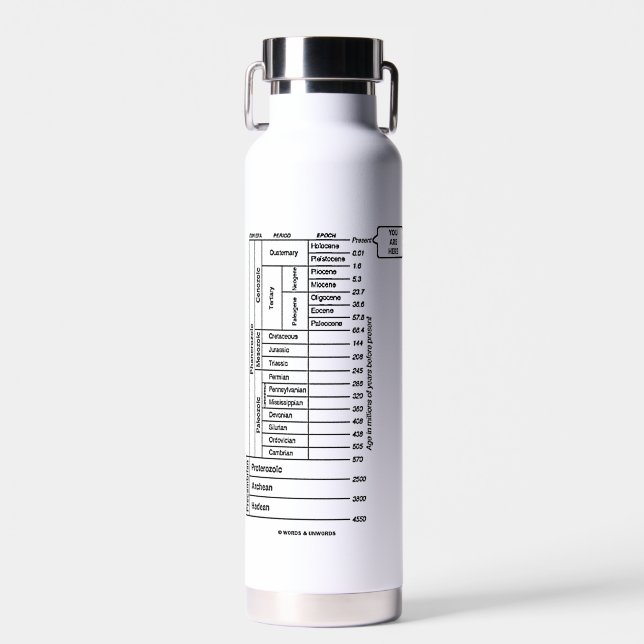 Sie sind hier der geologische Spaß der Erdgeschich Trinkflasche (Vorne)