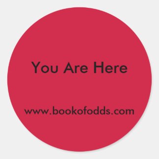 Sie sind hier runder aufkleber