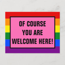 Sie sind hier willkommen, LGBTQ Kunden-Rainbow-Pri Postkarte
