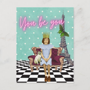 Sie sind Ihr Empowerment Girl Pop Art Postkarte