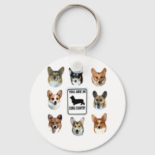 Sie sind im Corgi-Land Schlüsselanhänger