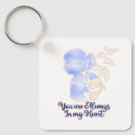 Sie sind immer im Herzen (doppelseitig) Schlüsselanhänger