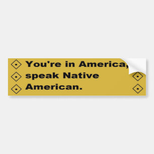 Sie sind in Amerika, sprechen Sie als Indianer Autoaufkleber
