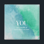 Sie sind in der Lage, ein inspirierendes Zitatmaga Magnet<br><div class="desc">Der inspirierende Anführungsmagnet,  der besagt: "Du kannst mehr,  als du denkst."</div>