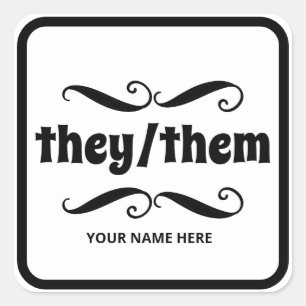 Sie sind in einem extravaganten Scrollrahmen Quadratischer Aufkleber