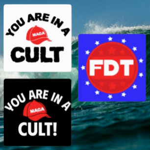 Sie sind in einem Kult + FDT   Widerstandsstreifen Etiketten