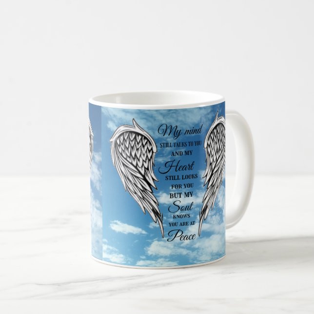 Sie sind in Frieden Kaffeetasse (VorderseiteRechts)