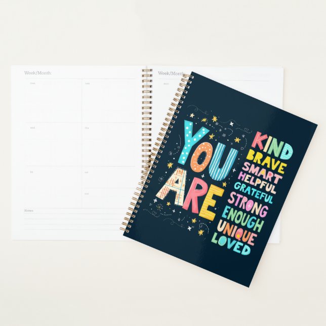 Sie sind inspirierende Zitate positive Typografie Planer (Anzeige)