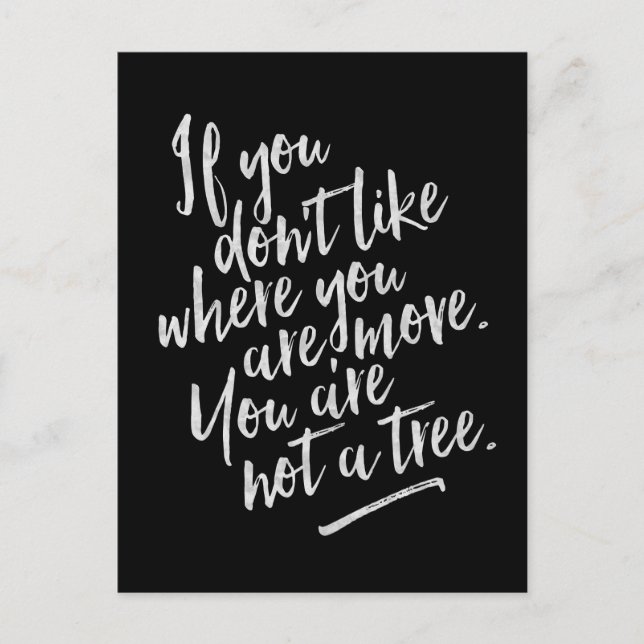 Sie sind kein Baum - Inspirationskarte Postkarte (Vorderseite)