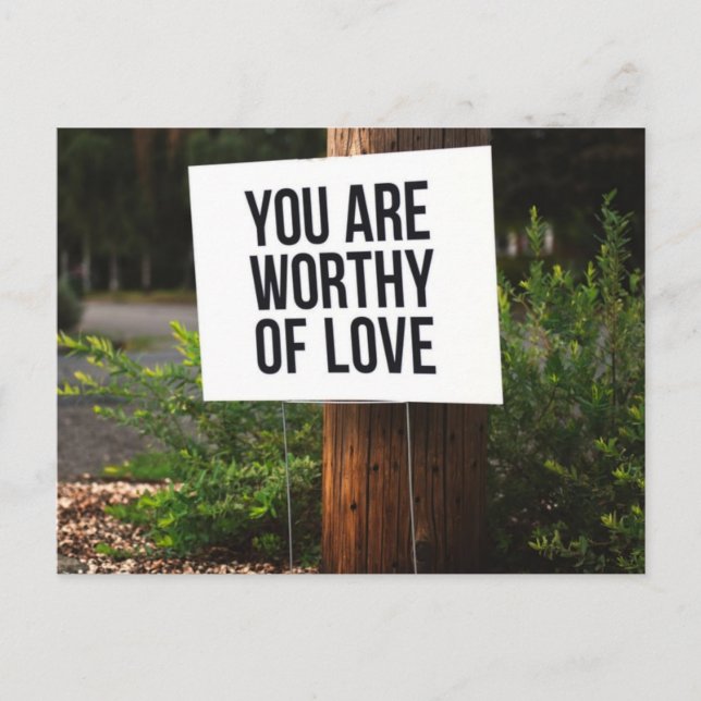 Sie sind Liebe wert Postkarte (Vorderseite)