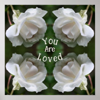 Sie sind lieben White Rose Abstrakt Inspiration