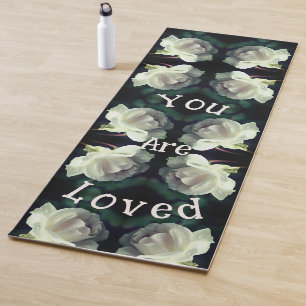 Sie sind lieben White Rose Inspiration Yogamatte