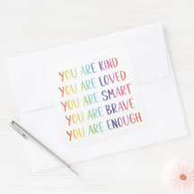 Sie sind lieblich Spaß Regenbogen positive Affirma