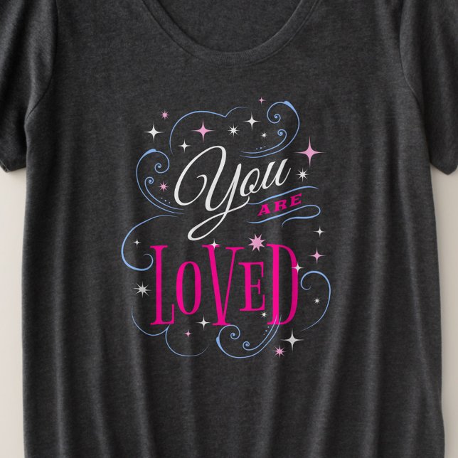 Sie sind lieblich Tshirt, Liebe Shirt, Rosa, Blau Große Größe T-Shirt (Von Creator hochgeladen)