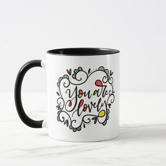 Sie sind lieblich, von Hand gemietet Tasse (Links)