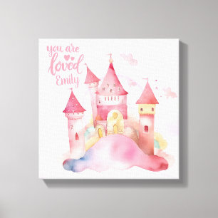 Sie sind Love Palace Pink Cloud anpassbar Leinwanddruck