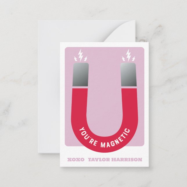 Sie sind Magnet Design Klasse Magnet Valentine Mitteilungskarte (Vorderseite)