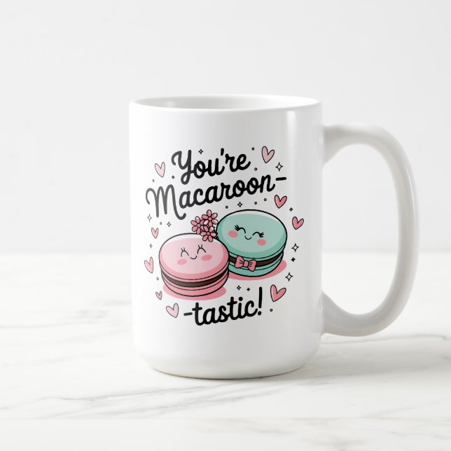 Sie sind makaroontastisch - Niedliche Liebe am Val Kaffeetasse (Rechts)