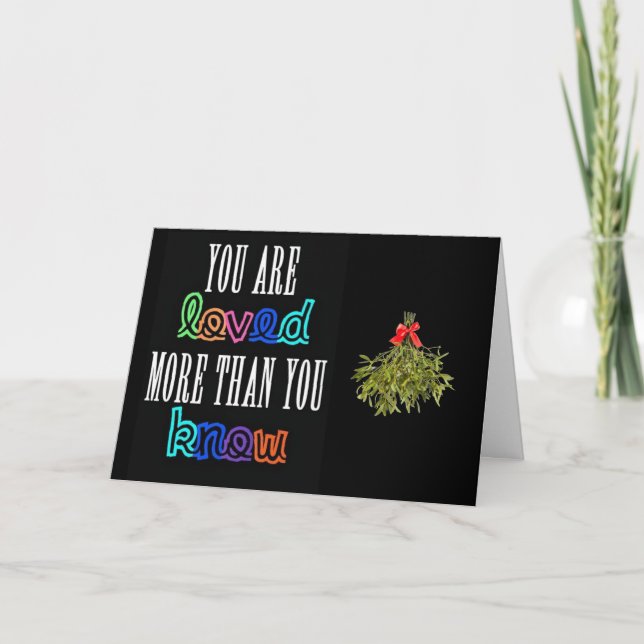SIE SIND MEHR "LIEBT" ALS SIE CHRISTMAS KENNEN KARTE (Vorderseite)