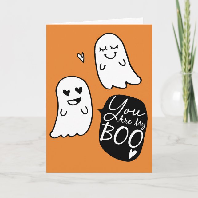 Sie sind mein BOO! | niedliches Halloween Karte (Vorderseite)