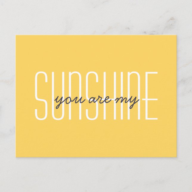 Sie sind mein Sonnencreme-Zitat Typografie Sonneng Postkarte (Vorderseite)