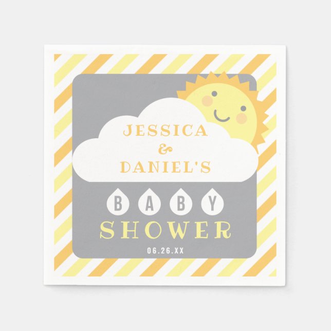 Sie sind mein Sonnenschein-Babyduschcocktail Napki Serviette (Vorderseite)
