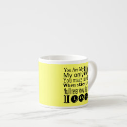 Sie sind mein Sonnenschein-Kleid und Geschenke Espressotasse