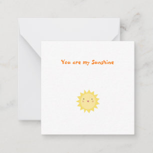 Sie sind mein Sonnenschein Mini Danke Note Card Mitteilungskarte